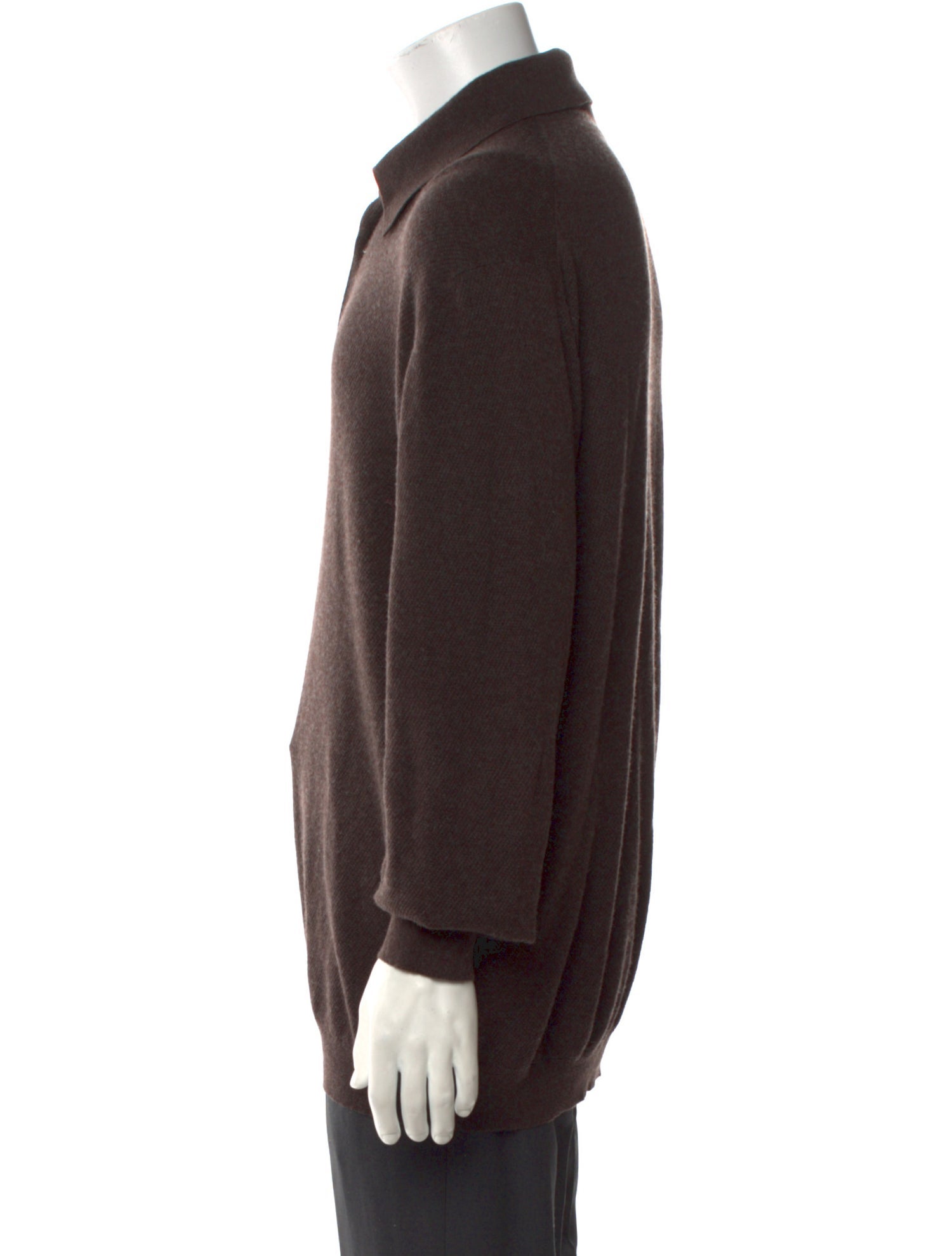 Ermenegildo Zegna Cashmere Mock Neck Polo Sweater