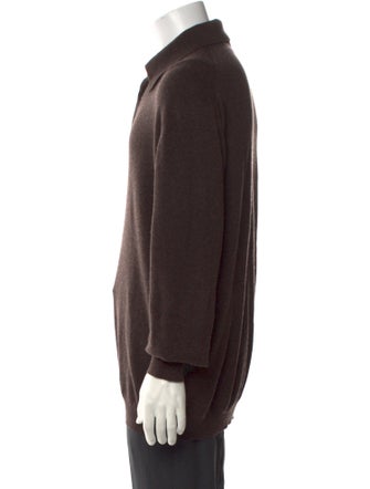 Ermenegildo Zegna Cashmere Mock Neck Polo Sweater