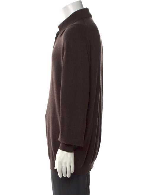 Ermenegildo Zegna Cashmere Mock Neck Polo Sweater
