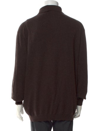 Ermenegildo Zegna Cashmere Mock Neck Polo Sweater