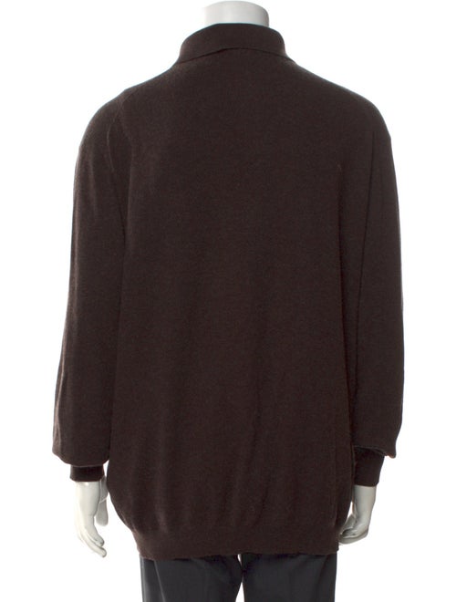Ermenegildo Zegna Cashmere Mock Neck Polo Sweater