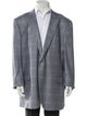 Ermenegildo Zegna Silk Plaid Print Blazer
