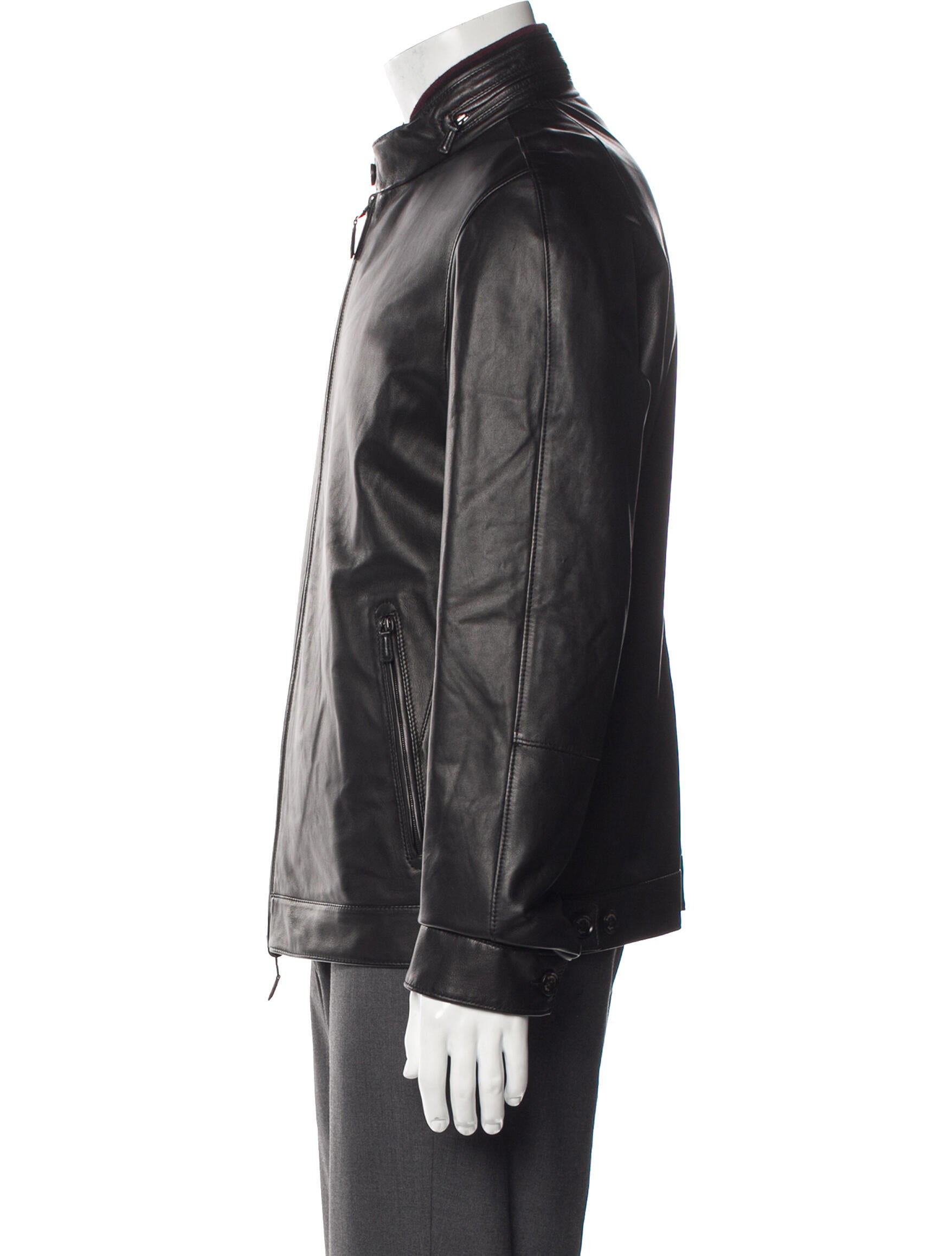Ermenegildo Zegna Leather Moto Jacket w/ Tags
