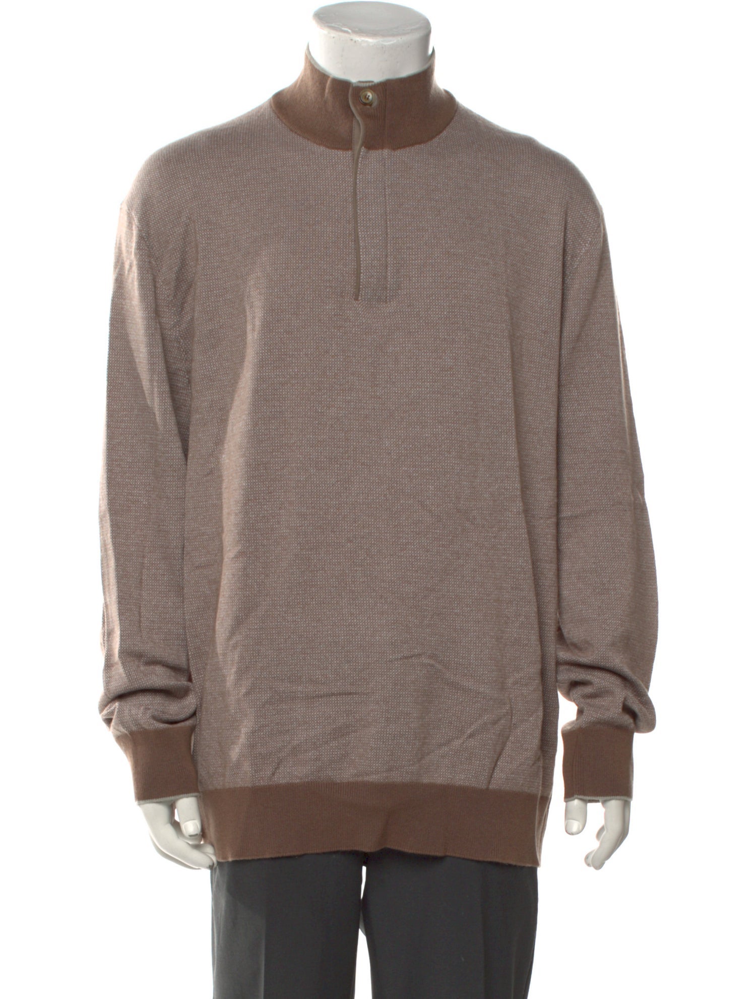 Ermenegildo Zegna Cashmere Turtleneck Polo Sweater
