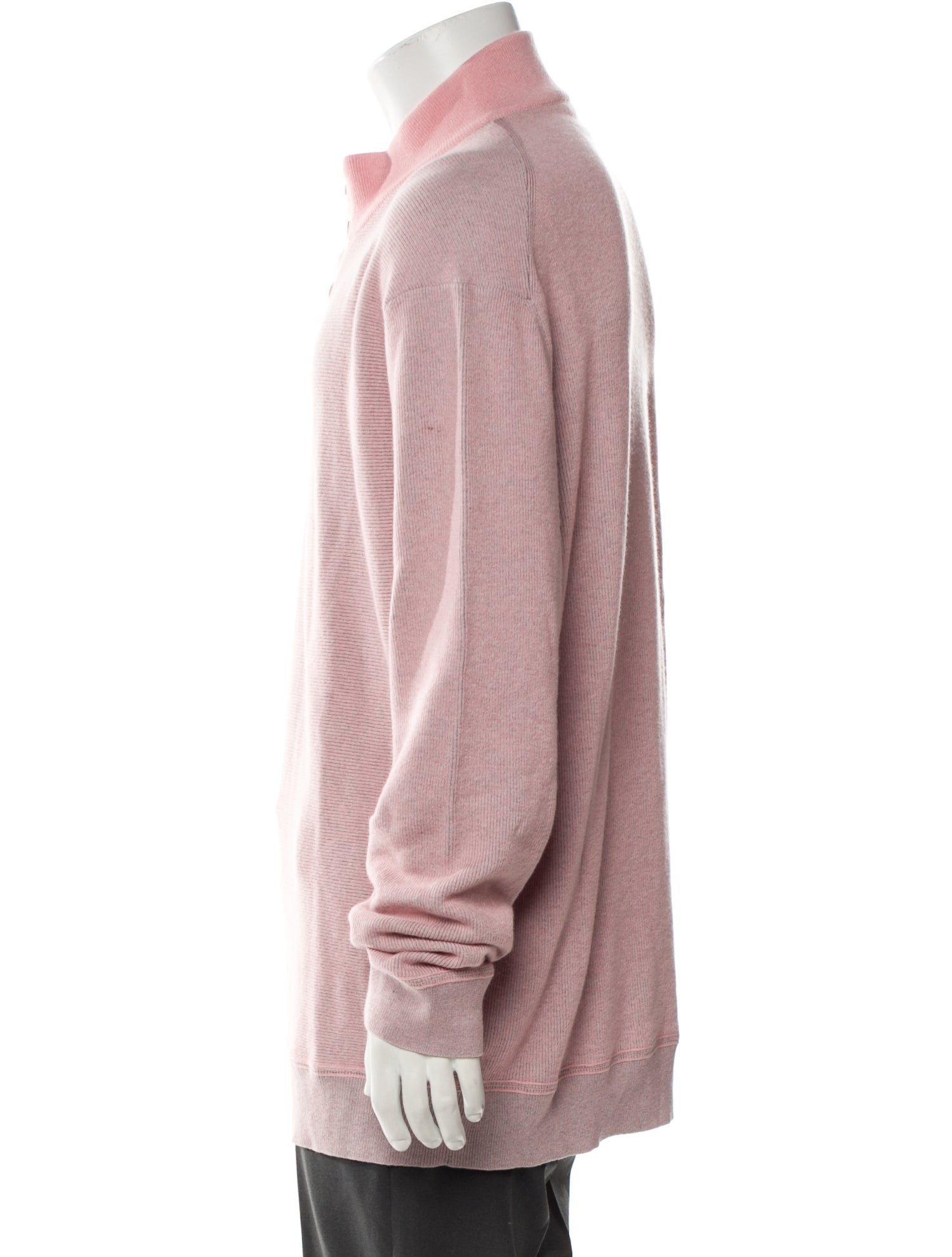 Ermenegildo Zegna Mock Neck Long Sleeve Polo Sweater