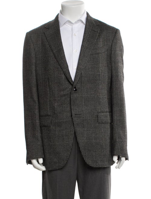Ermenegildo Zegna Cashmere Plaid Print Blazer