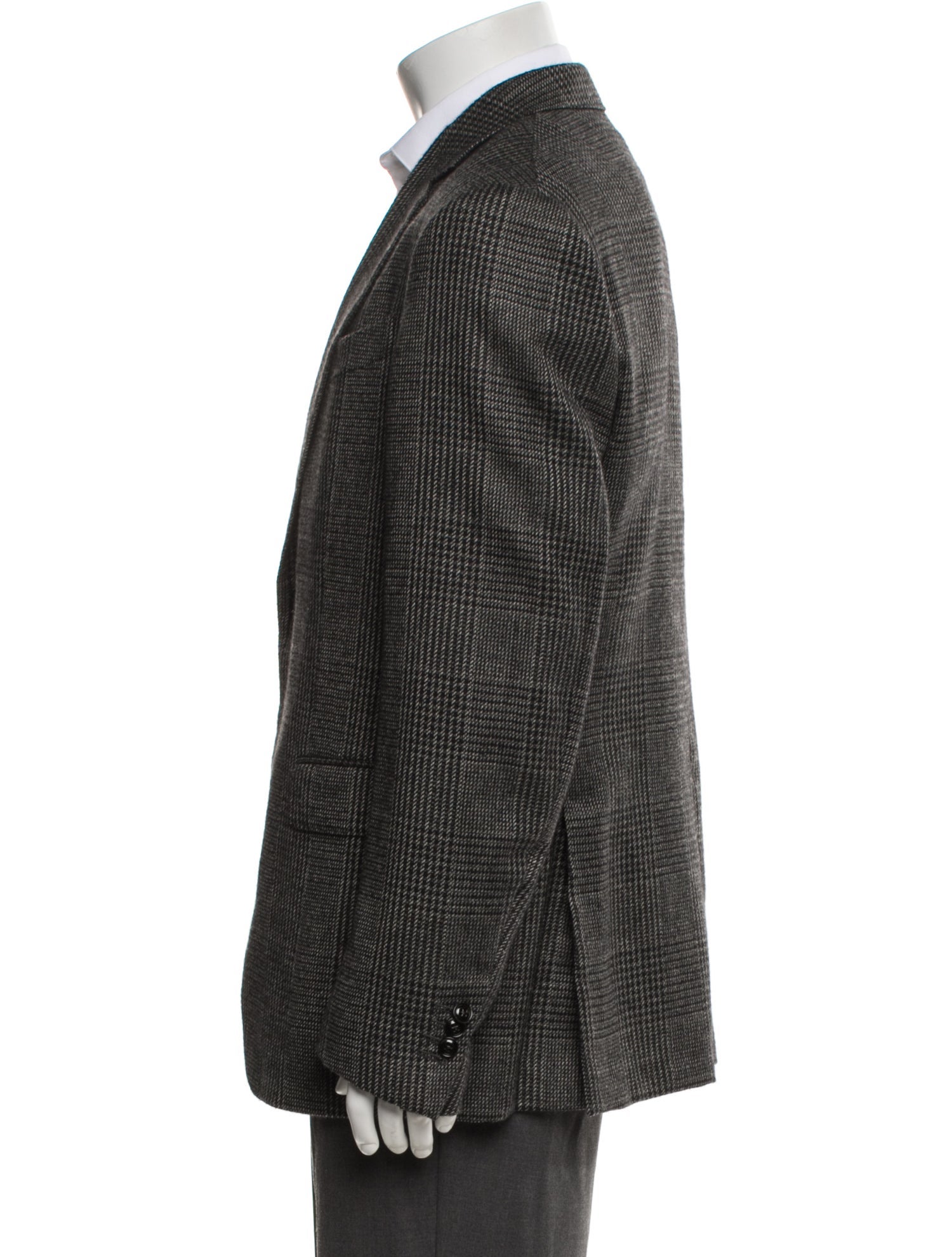Ermenegildo Zegna Cashmere Plaid Print Blazer