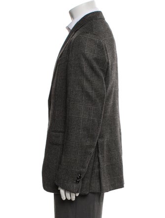 Ermenegildo Zegna Cashmere Plaid Print Blazer