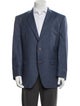 Ermenegildo Zegna Wool Plaid Print Blazer