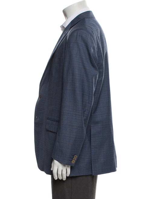Ermenegildo Zegna Wool Plaid Print Blazer