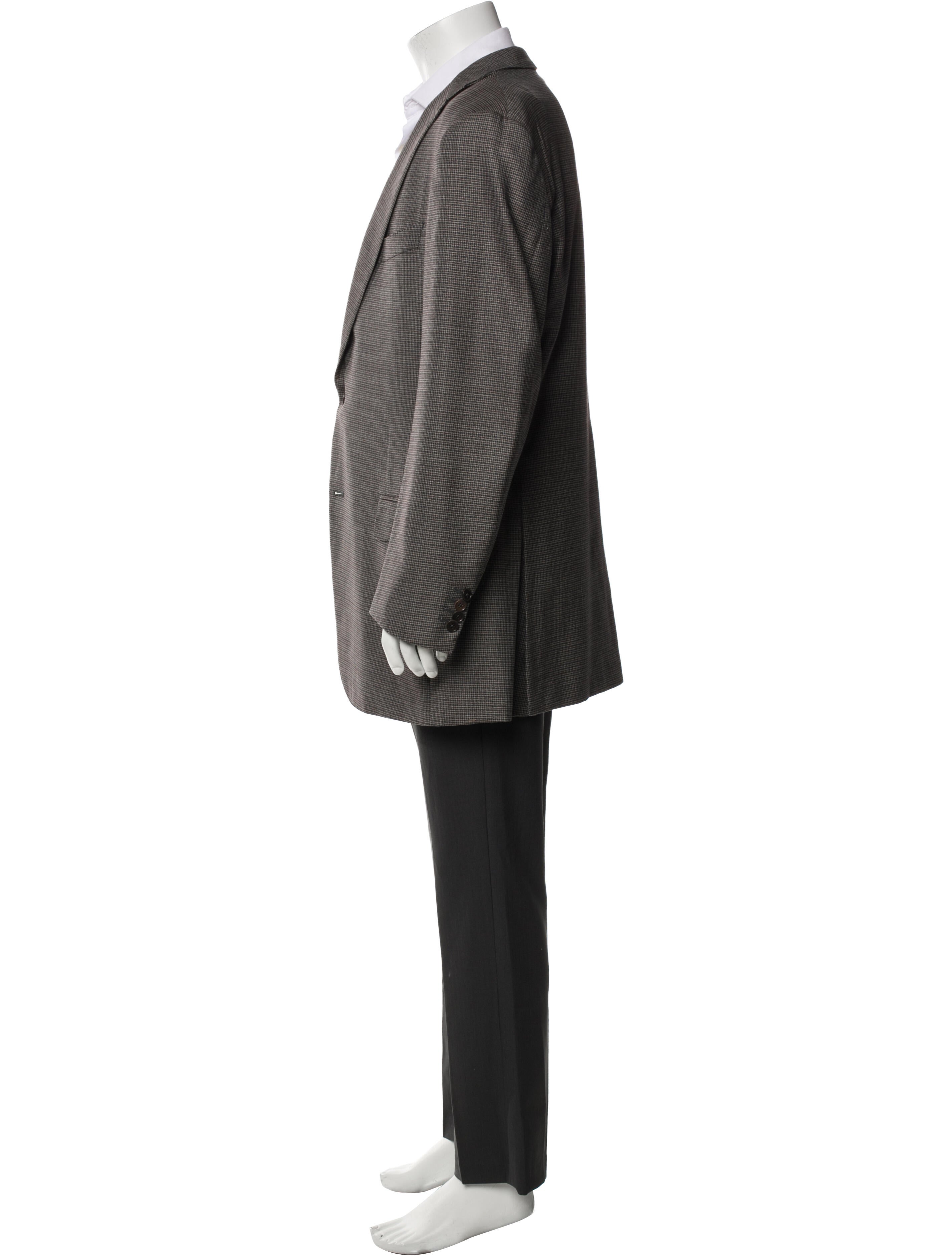 Ermenegildo Zegna Wool Houndstooth Print Two-Piece Blazer