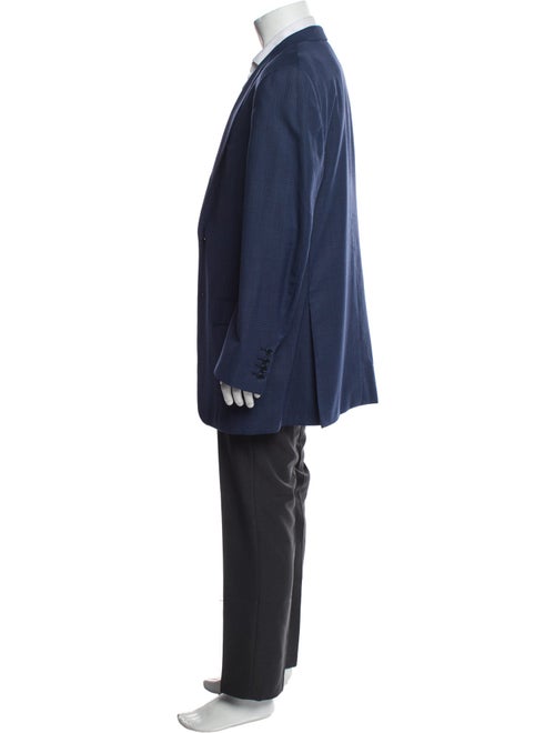 Ermenegildo Zegna Wool Plaid Print Blazer