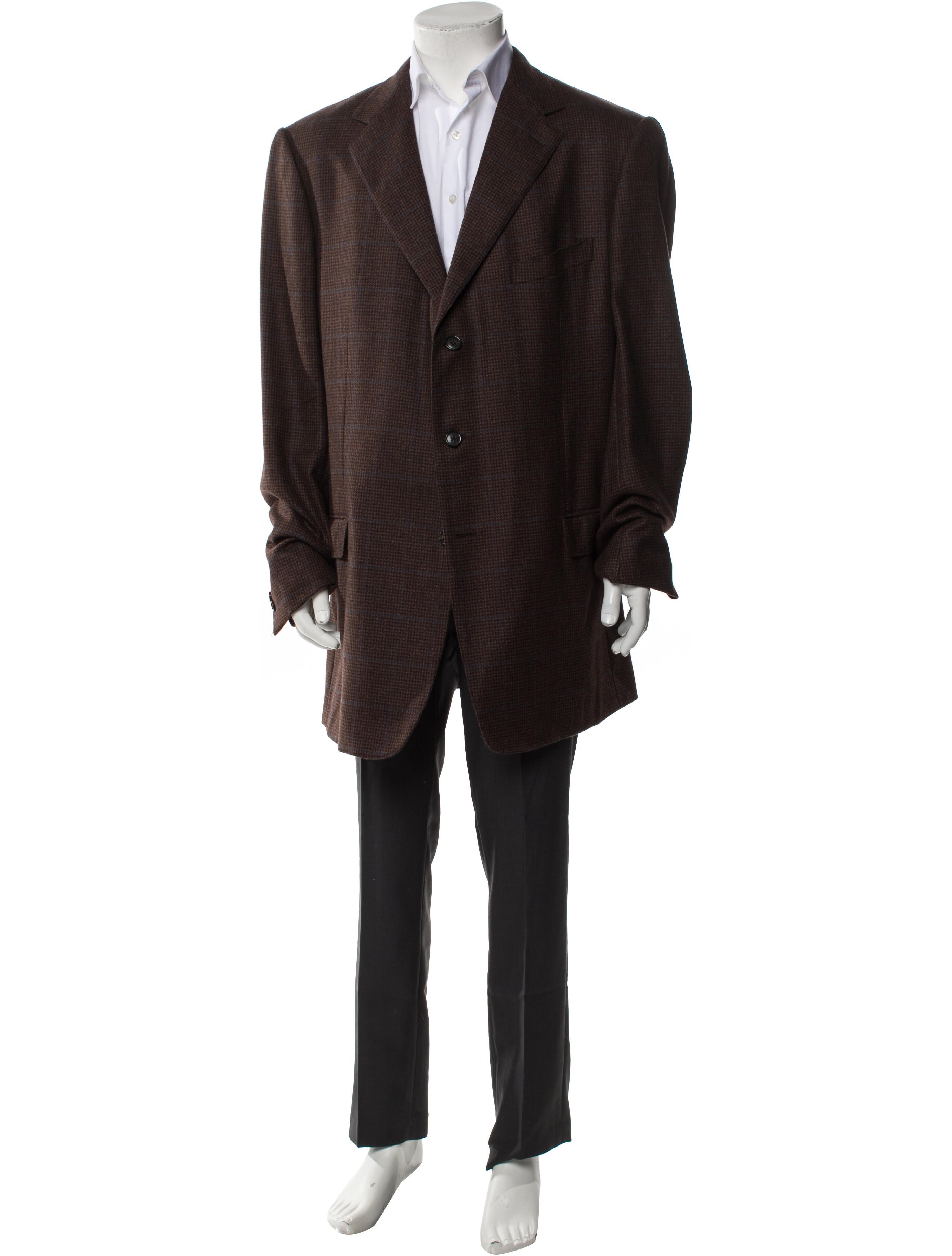 Ermenegildo Zegna Wool Houndstooth Print Blazer