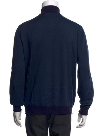 Ermenegildo Zegna Mock Neck Long Sleeve Polo Sweater