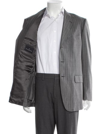 Ermenegildo Zegna Wool Striped Peacoat