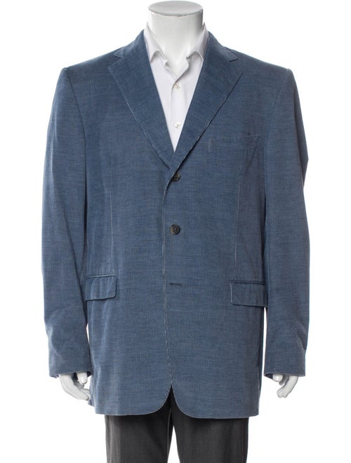 Ermenegildo Zegna Leather Trim Embellishment Sport Coat