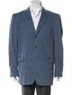 Ermenegildo Zegna Leather Trim Embellishment Sport Coat