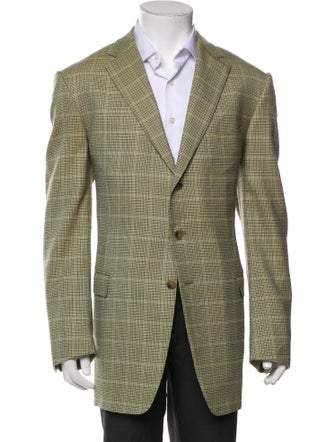 Ermenegildo Zegna Wool Plaid Print Blazer