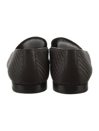 Ermenegildo Zegna Leather Patterned Dress Loafers