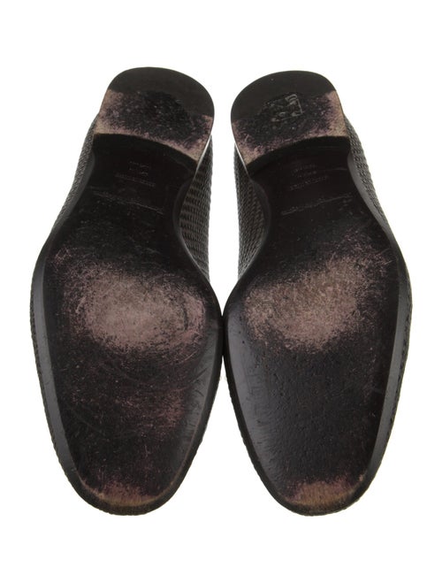 Ermenegildo Zegna Leather Patterned Dress Loafers