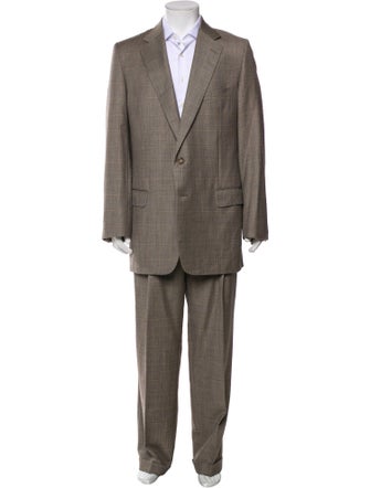 Ermenegildo Zegna Plaid Print Two-Piece Suit