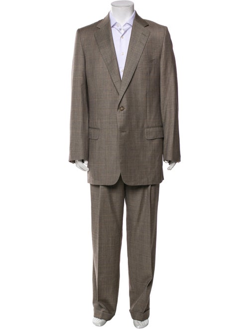 Ermenegildo Zegna Plaid Print Two-Piece Suit