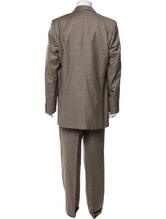Ermenegildo Zegna Plaid Print Two-Piece Suit