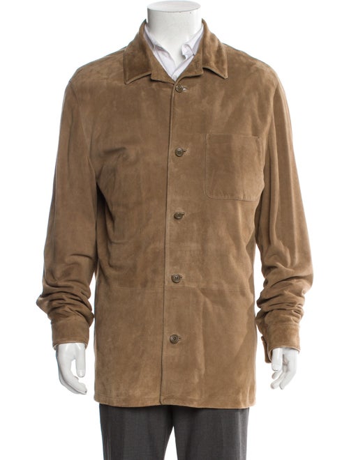 Ermenegildo Zegna Leather Overcoat