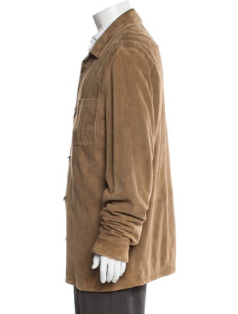 Ermenegildo Zegna Leather Overcoat