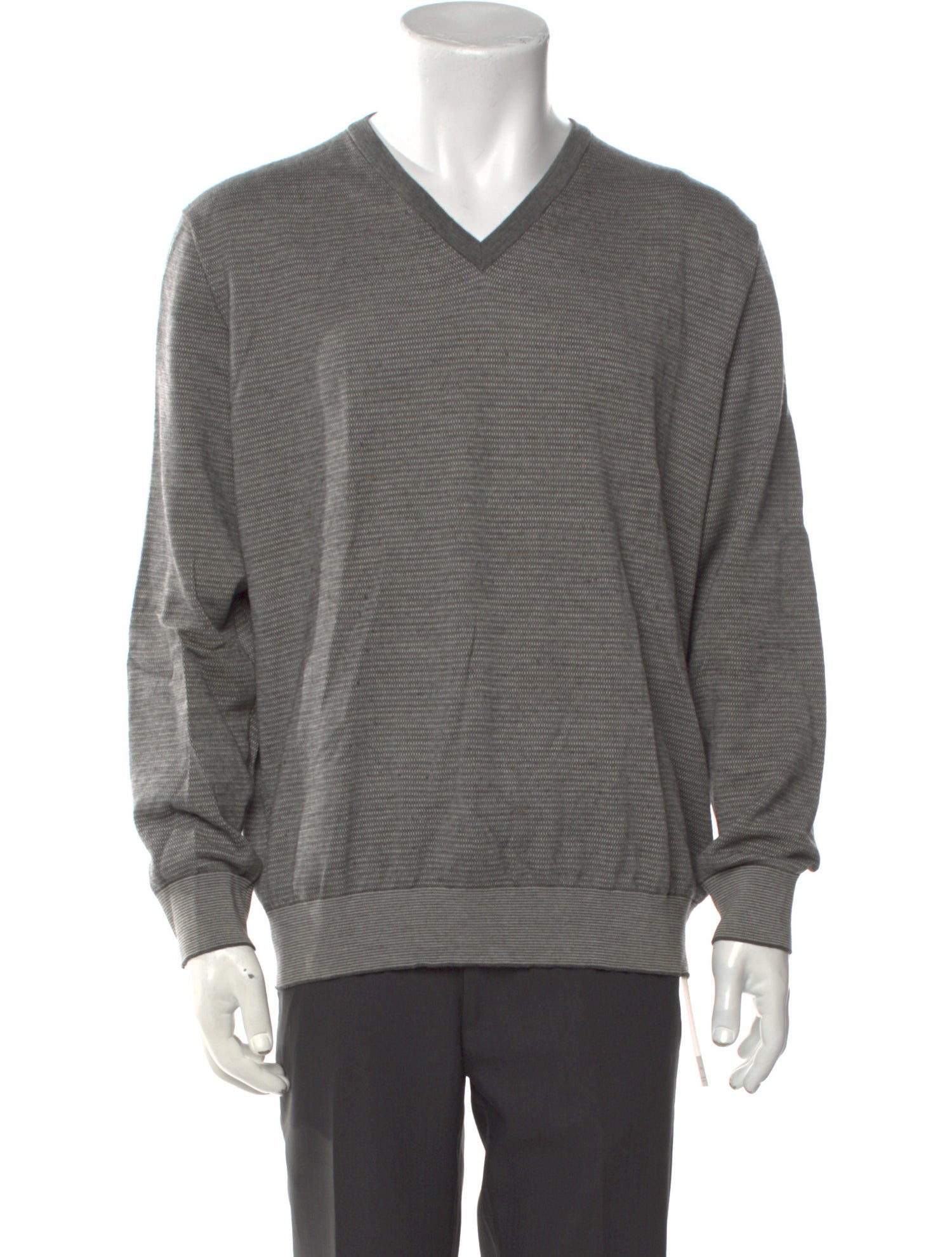 Ermenegildo Zegna V-Neck Long Sleeve Pullover