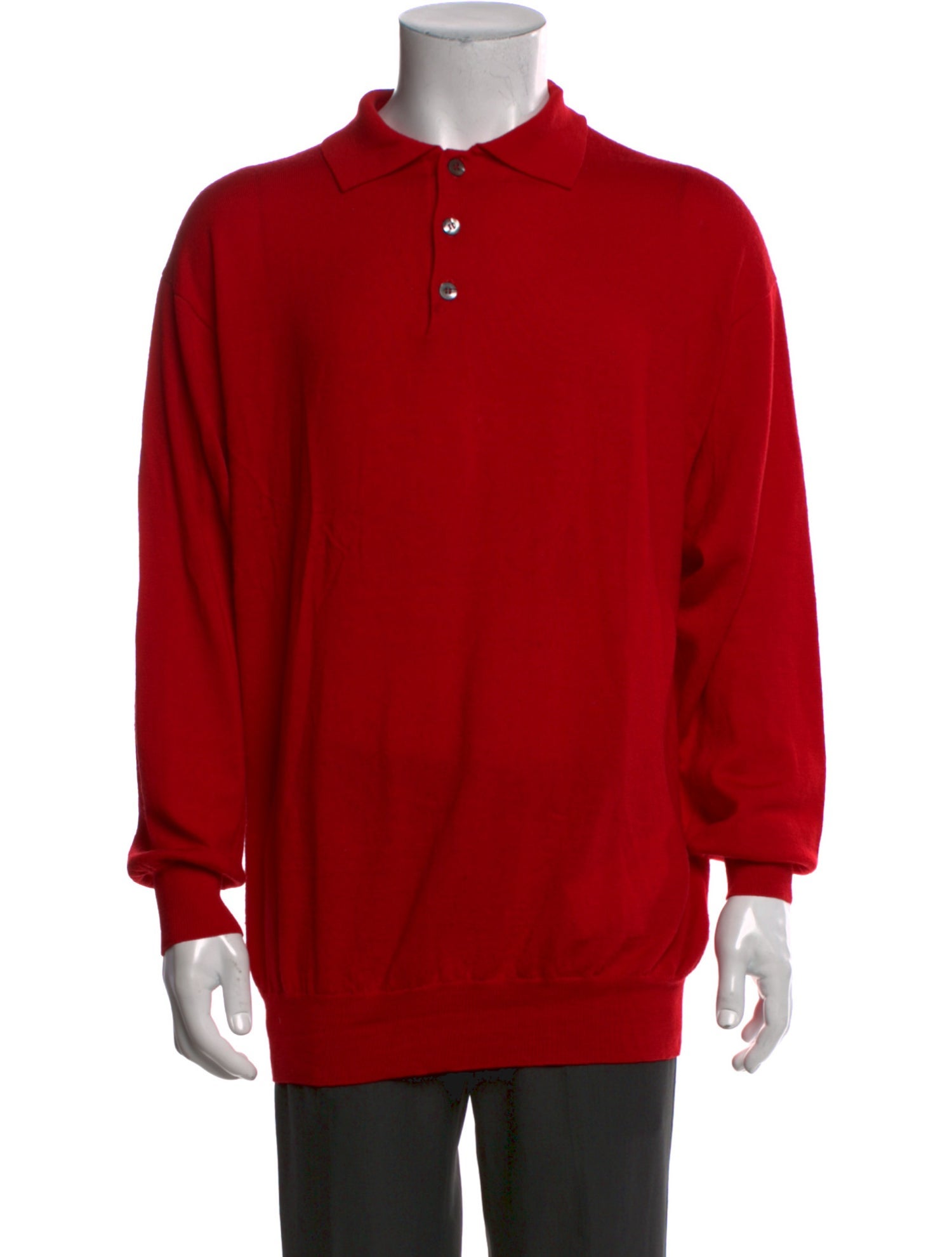 Ermenegildo Zegna Virgin Wool Mock Neck Polo Sweater