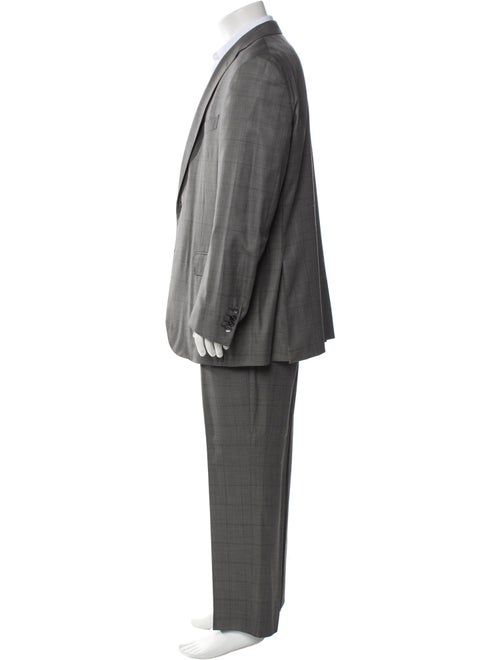 Ermenegildo Zegna Wool Plaid Print Two-Piece Suit