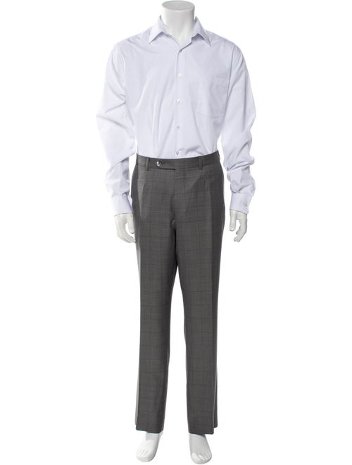 Ermenegildo Zegna Wool Plaid Print Two-Piece Suit