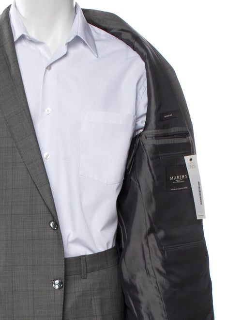 Ermenegildo Zegna Wool Plaid Print Two-Piece Suit