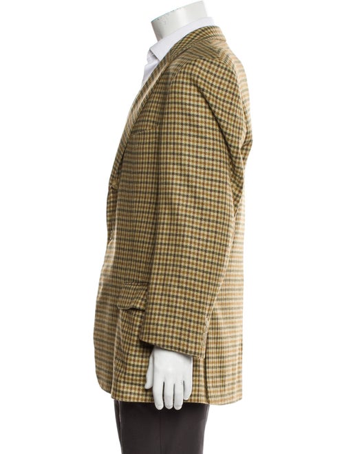 Ermenegildo Zegna Cashmere Plaid Print Peacoat