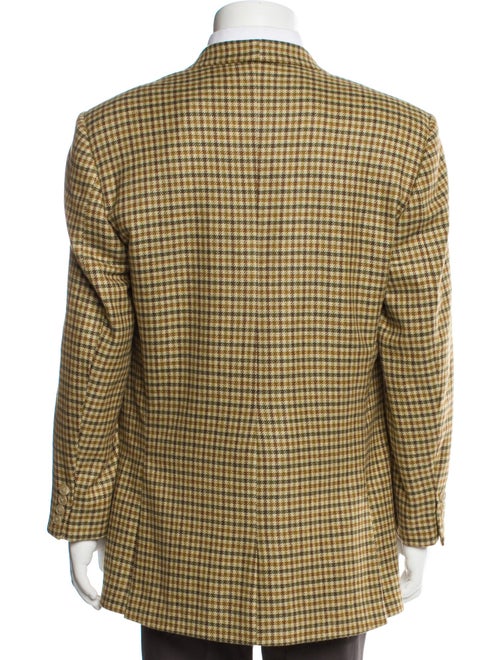 Ermenegildo Zegna Cashmere Plaid Print Peacoat
