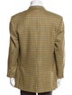 Ermenegildo Zegna Cashmere Plaid Print Peacoat