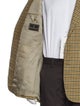 Ermenegildo Zegna Cashmere Plaid Print Peacoat