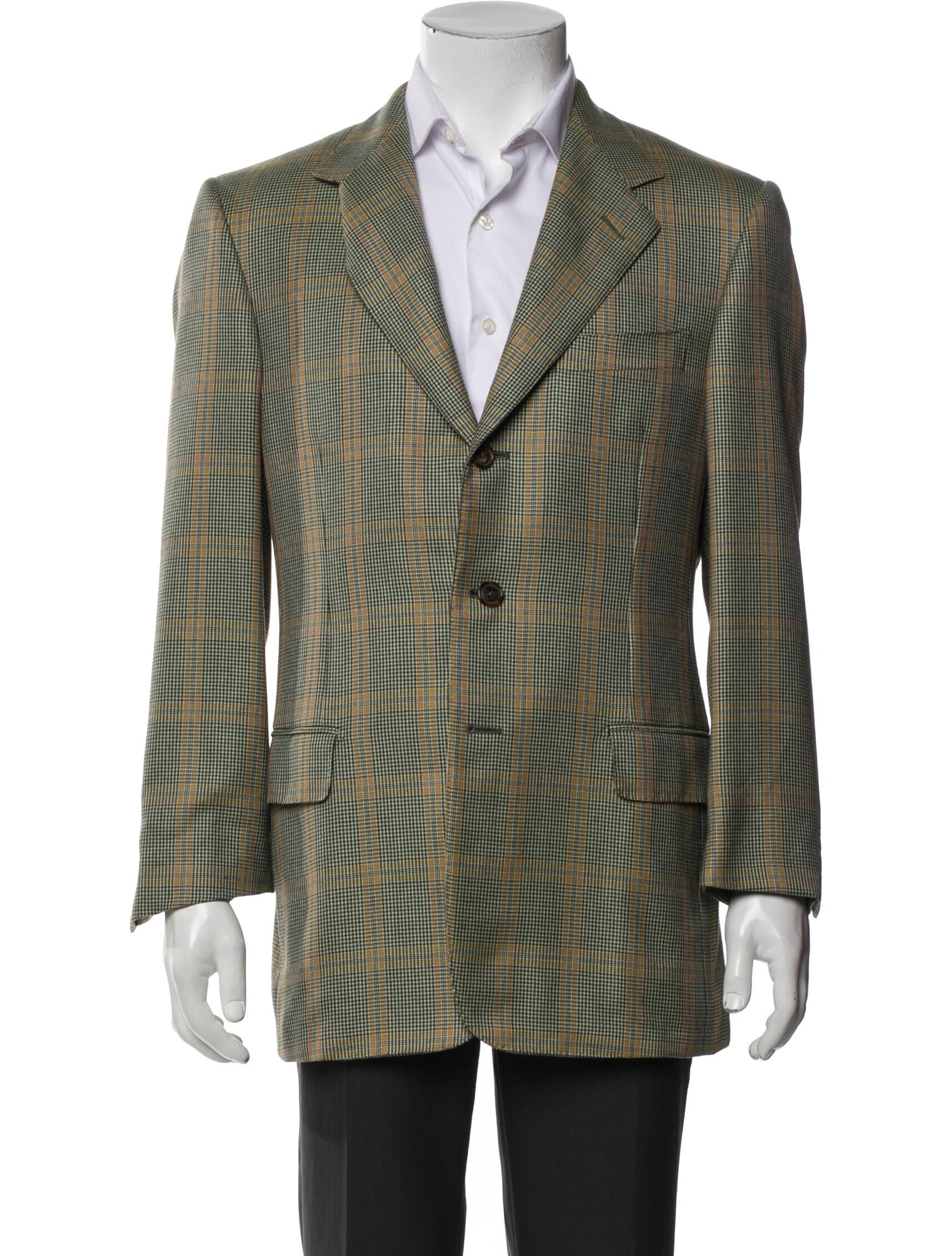 Ermenegildo Zegna Cashmere Houndstooth Print Blazer