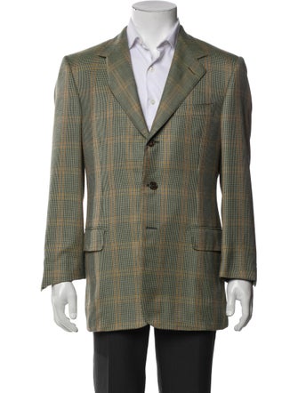Ermenegildo Zegna Cashmere Houndstooth Print Blazer