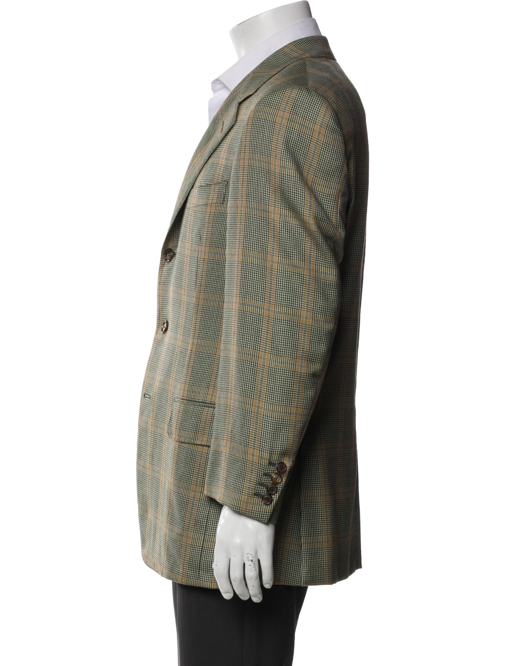 Ermenegildo Zegna Cashmere Houndstooth Print Blazer