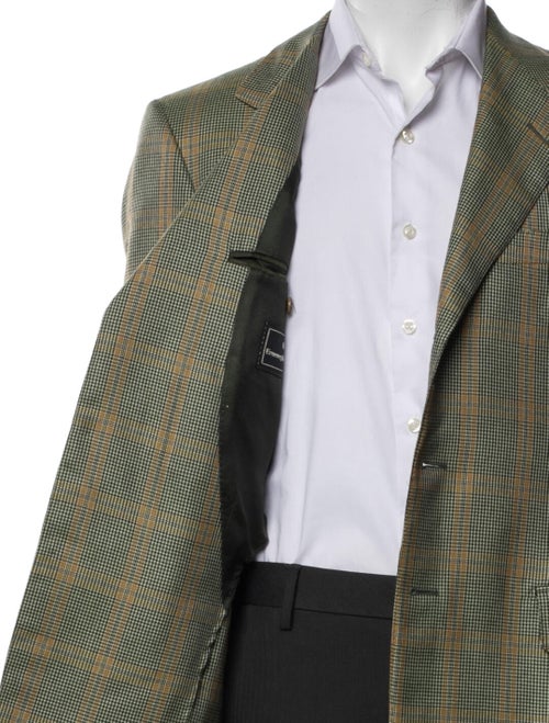 Ermenegildo Zegna Cashmere Houndstooth Print Blazer