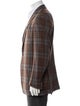 Ermenegildo Zegna Wool Plaid Print Blazer