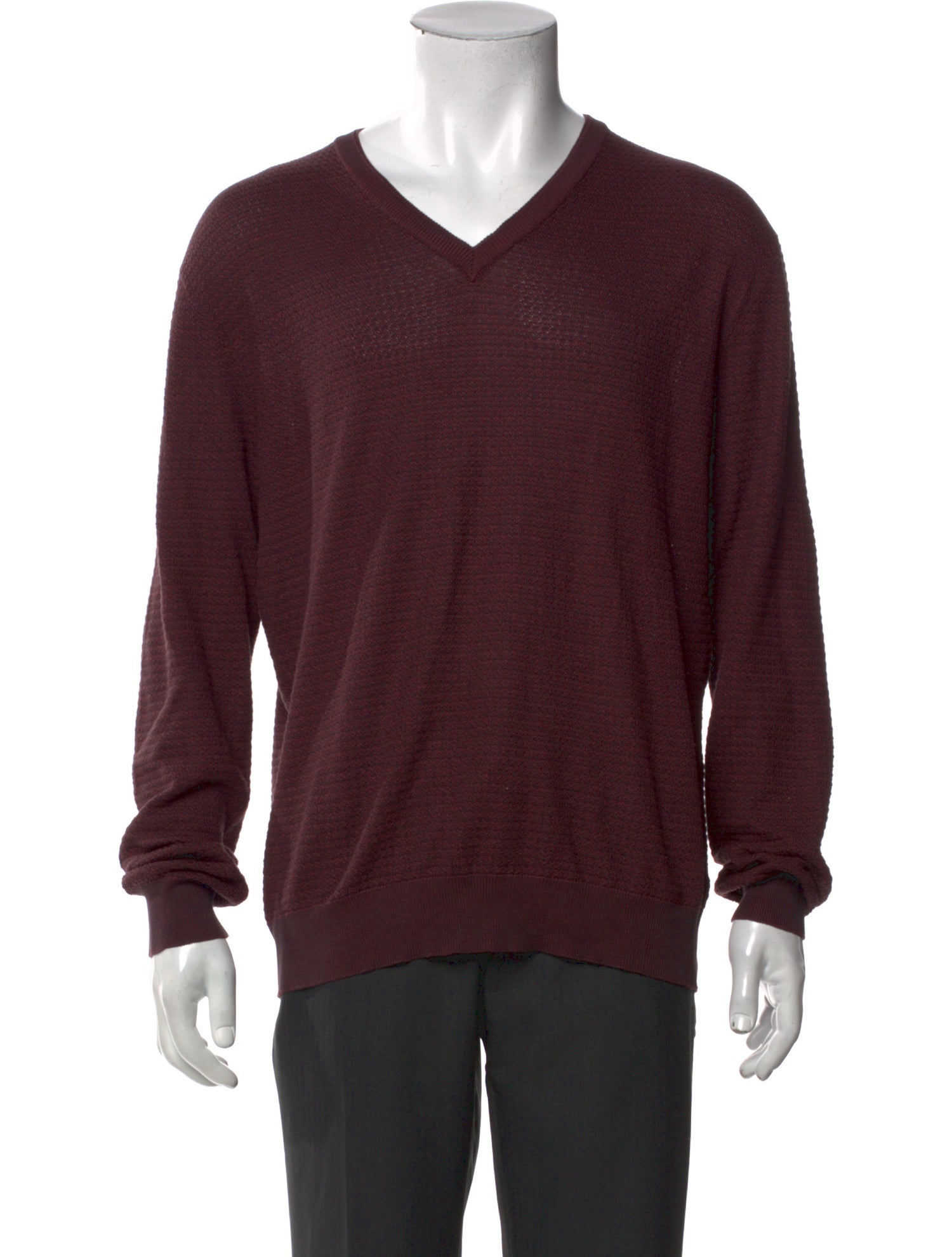 Ermenegildo Zegna V-Neck Long Sleeve Pullover