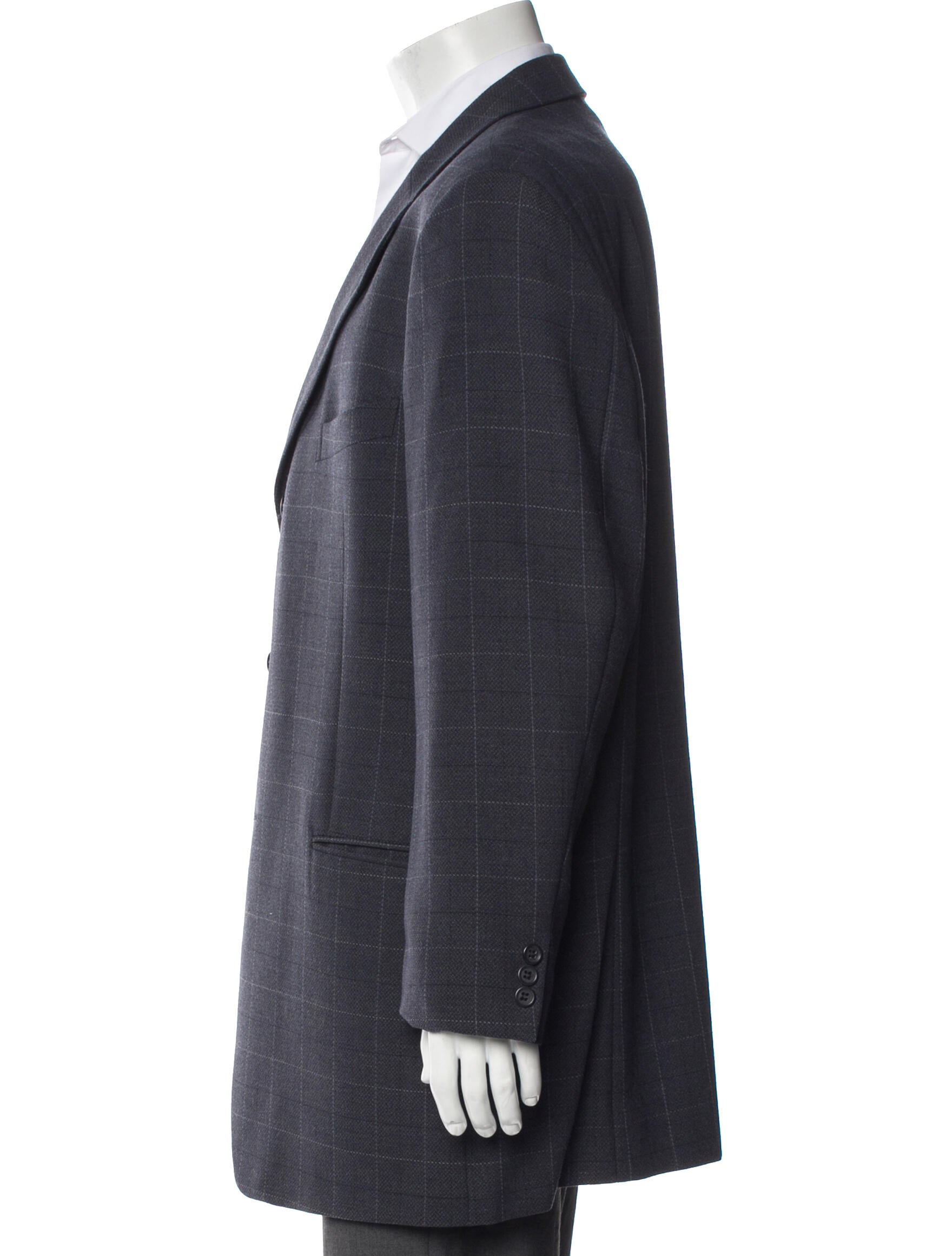 Ermenegildo Zegna Wool Plaid Print Blazer