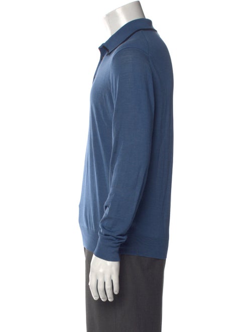 Ermenegildo Zegna Wool Collar Polo Sweater