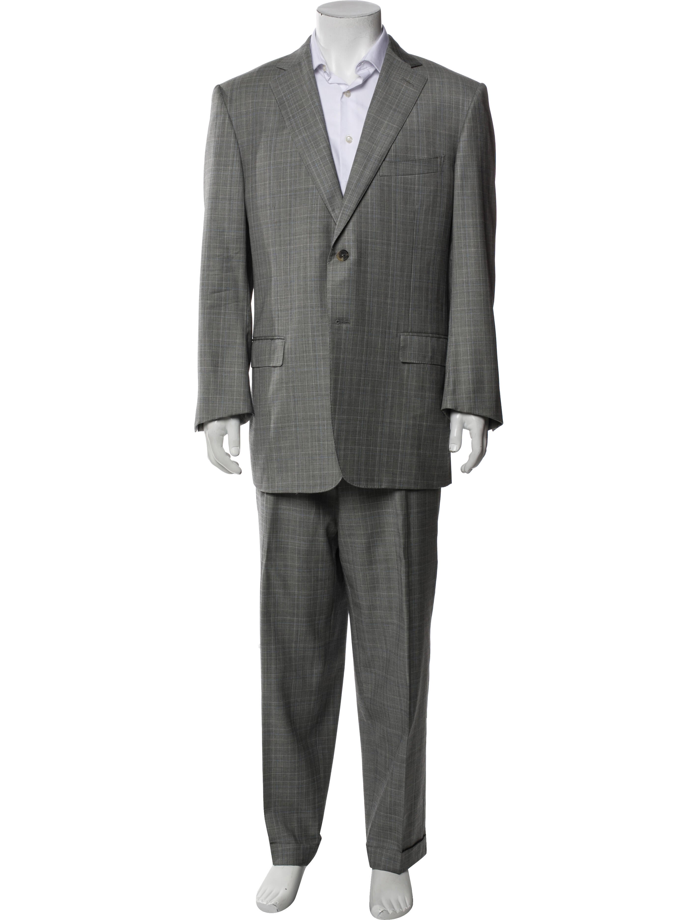 Ermenegildo Zegna Wool Plaid Two-Piece Suit