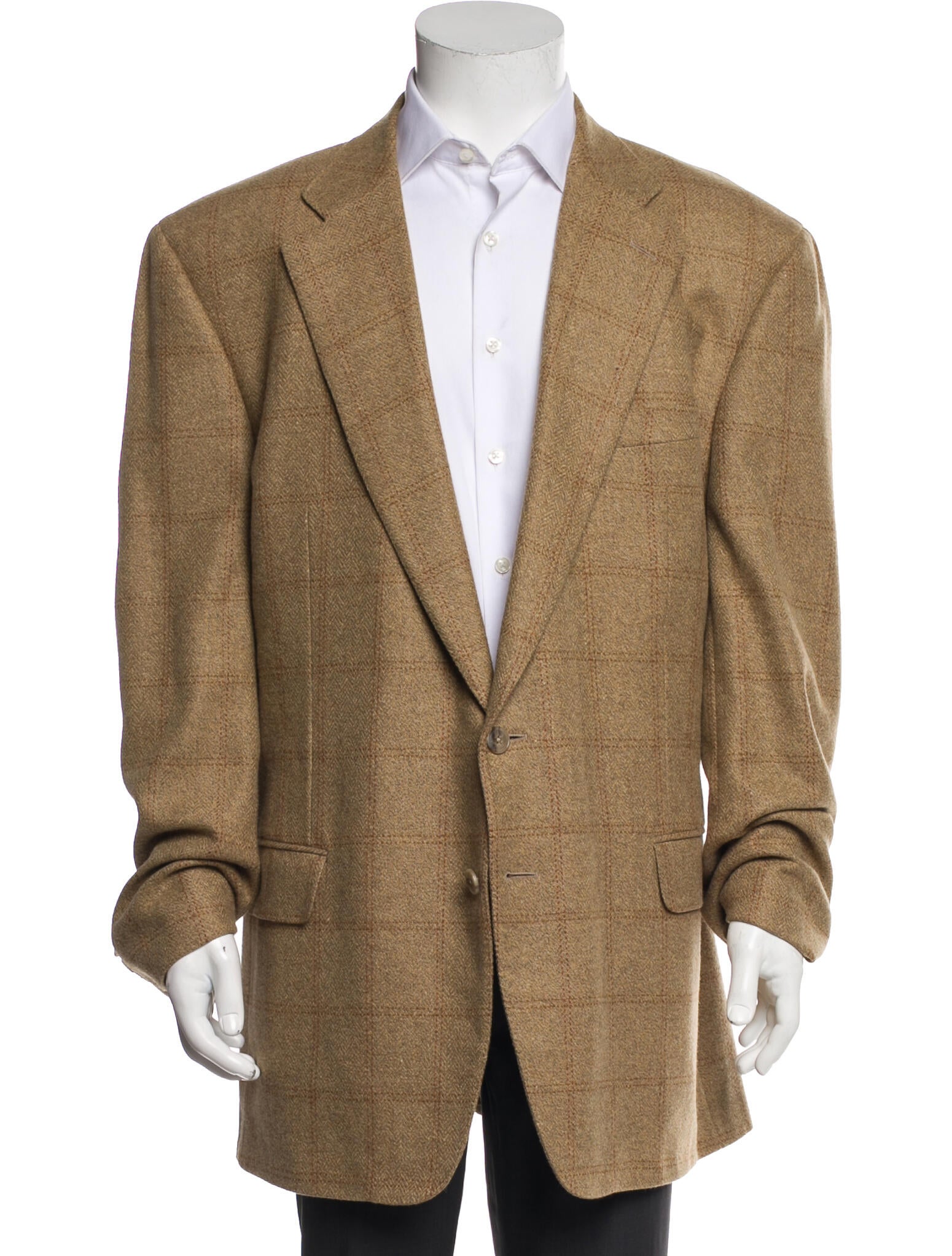 Ermenegildo Zegna Wool Plaid Print Blazer