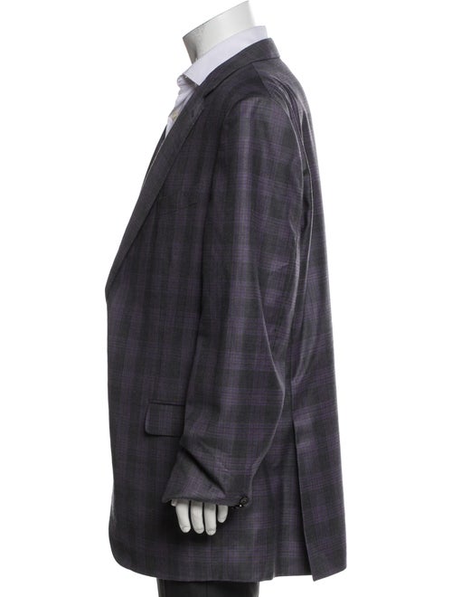 Ermenegildo Zegna Wool Plaid Print Blazer