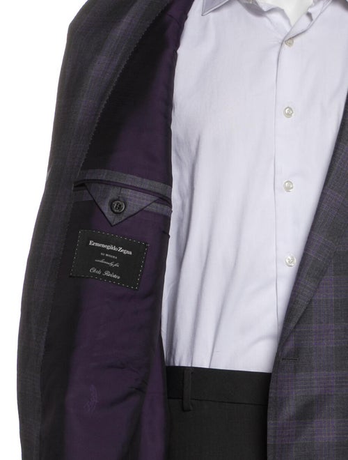 Ermenegildo Zegna Wool Plaid Print Blazer